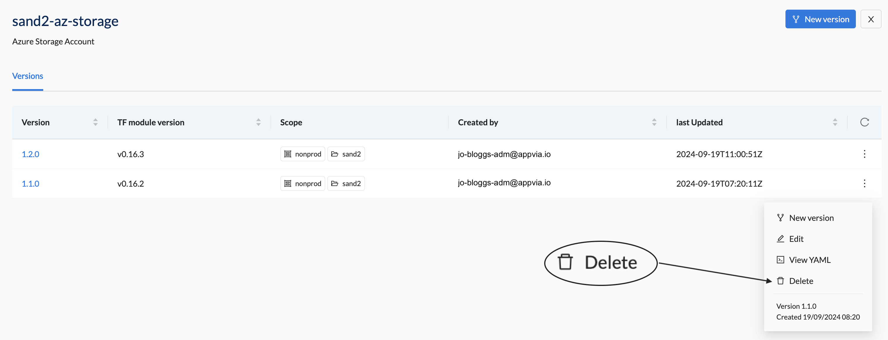 Delete Cloud Resource Plan 