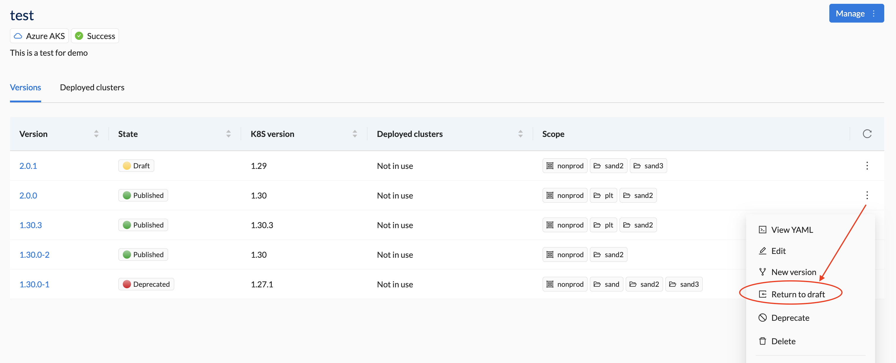 Cluster Plan Promote - Draft Status