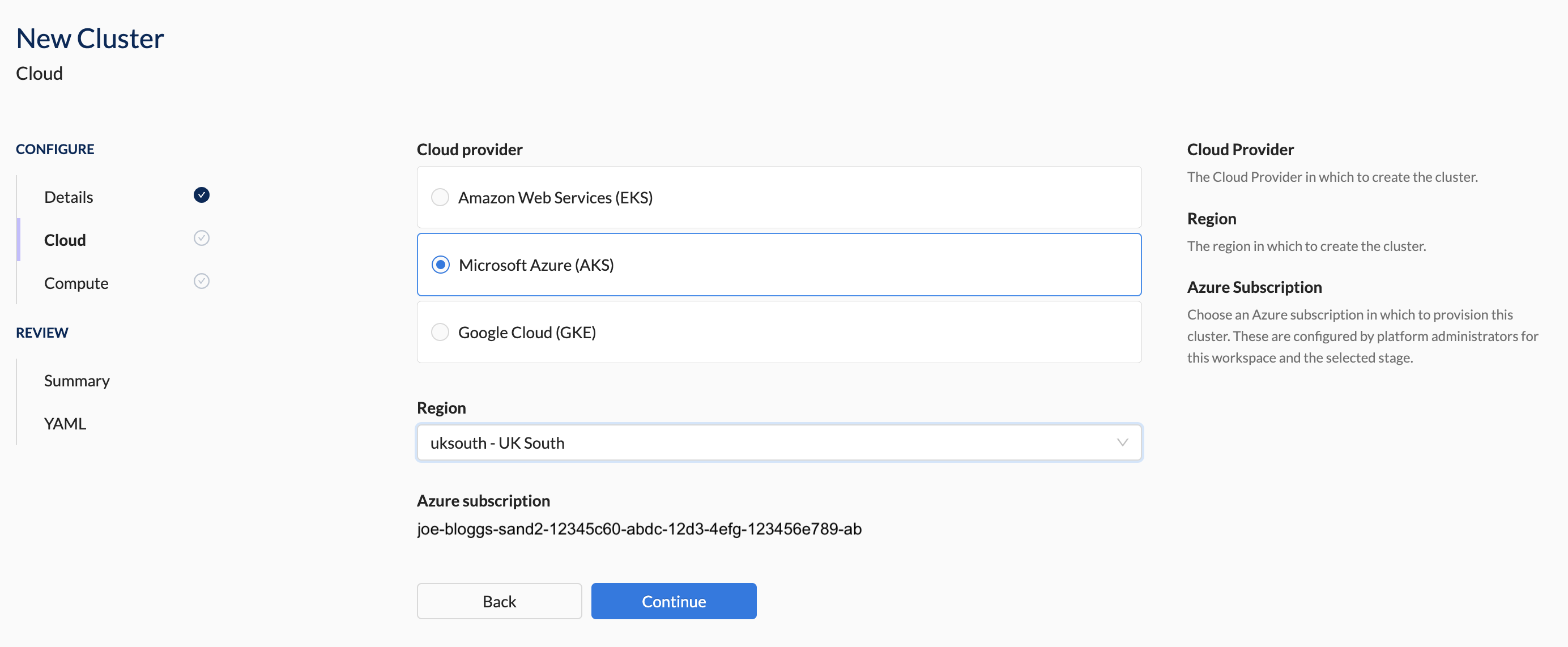 Create Compute Template - cloud