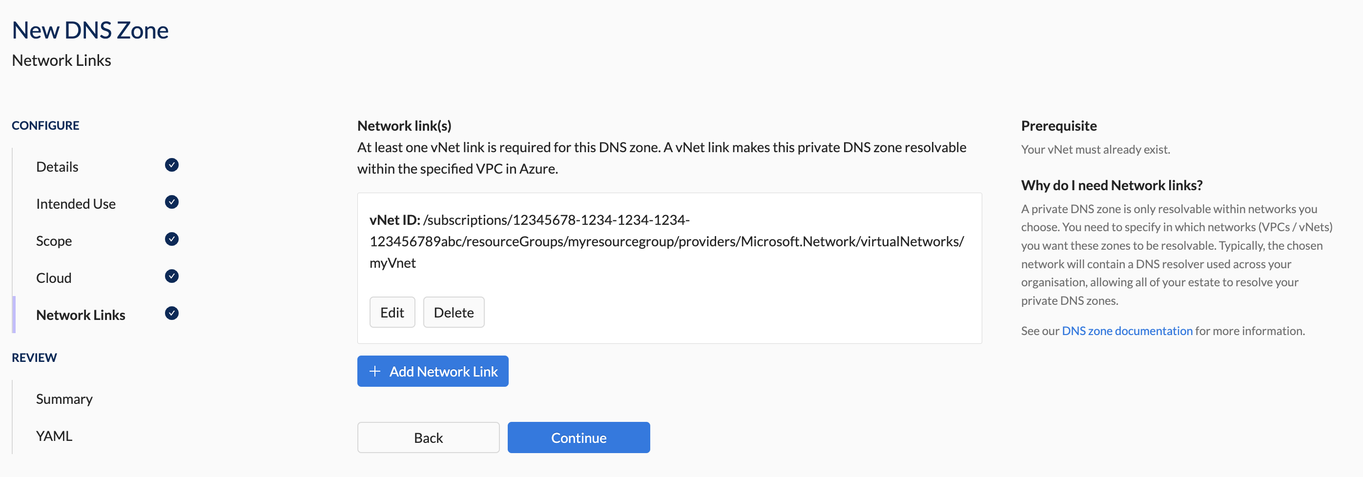 Azure Network Link