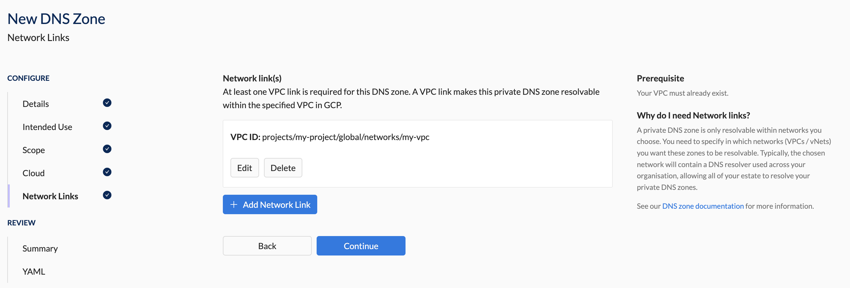 GCP Network Link