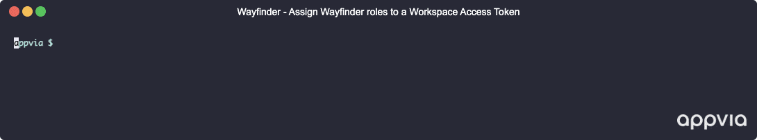 Wayfinder assign access roles to a Workspace Access Token