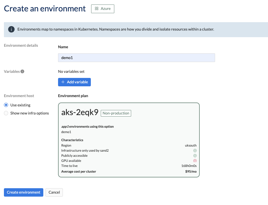 Environment - Existing Infra