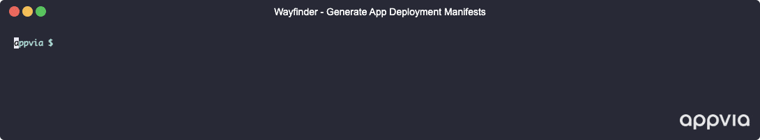 Wayfinder Generate App Deployment Manifests 