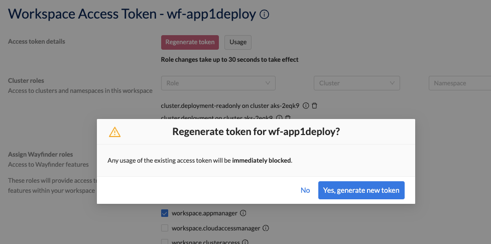 Reset Workspace Access Token