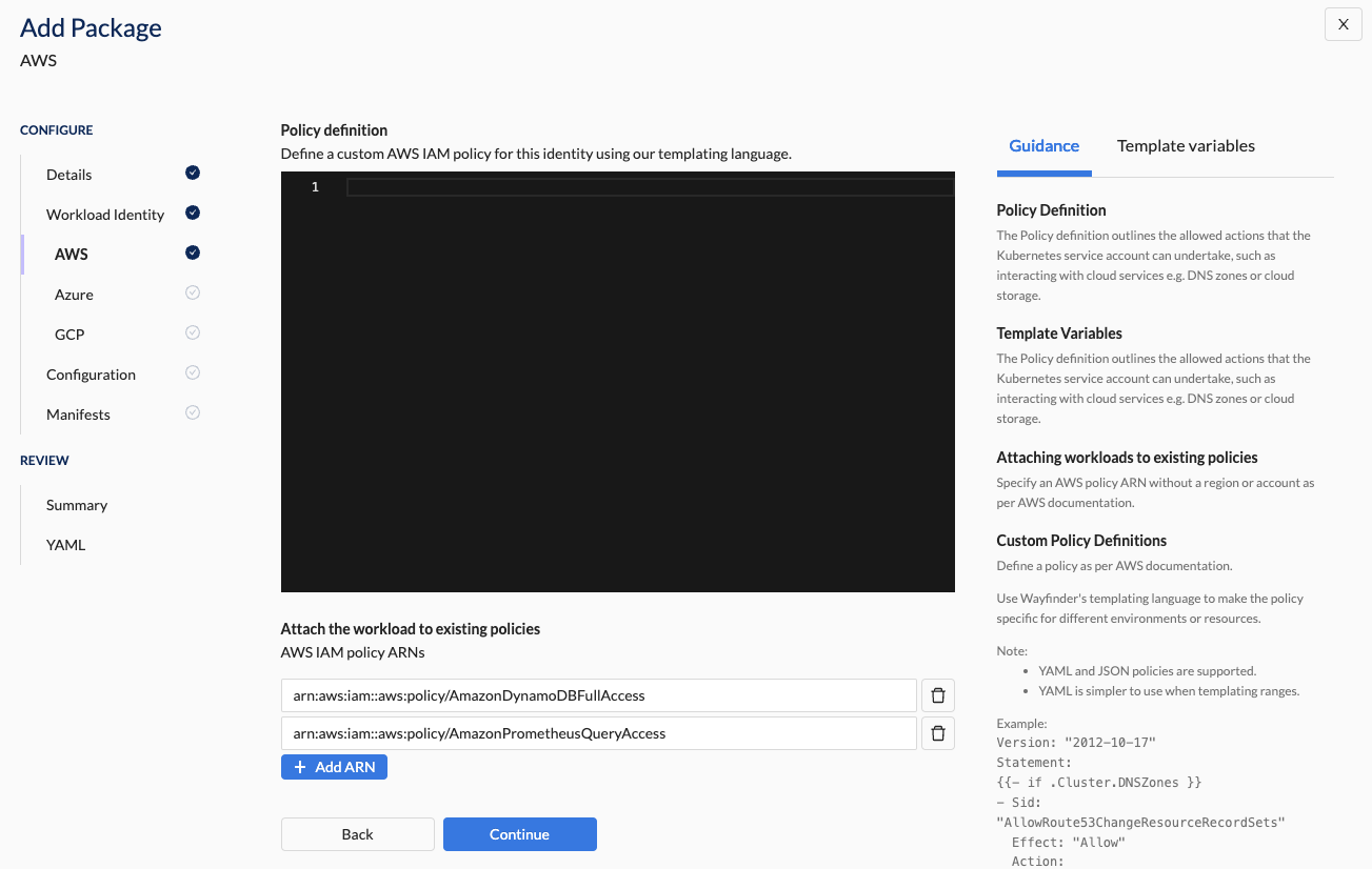 AWS Policy Definition - Attach Workload policies