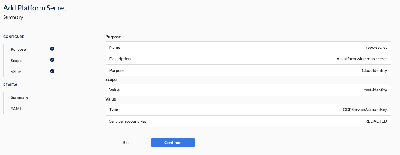 Client ID Summary GCPServiceAccount