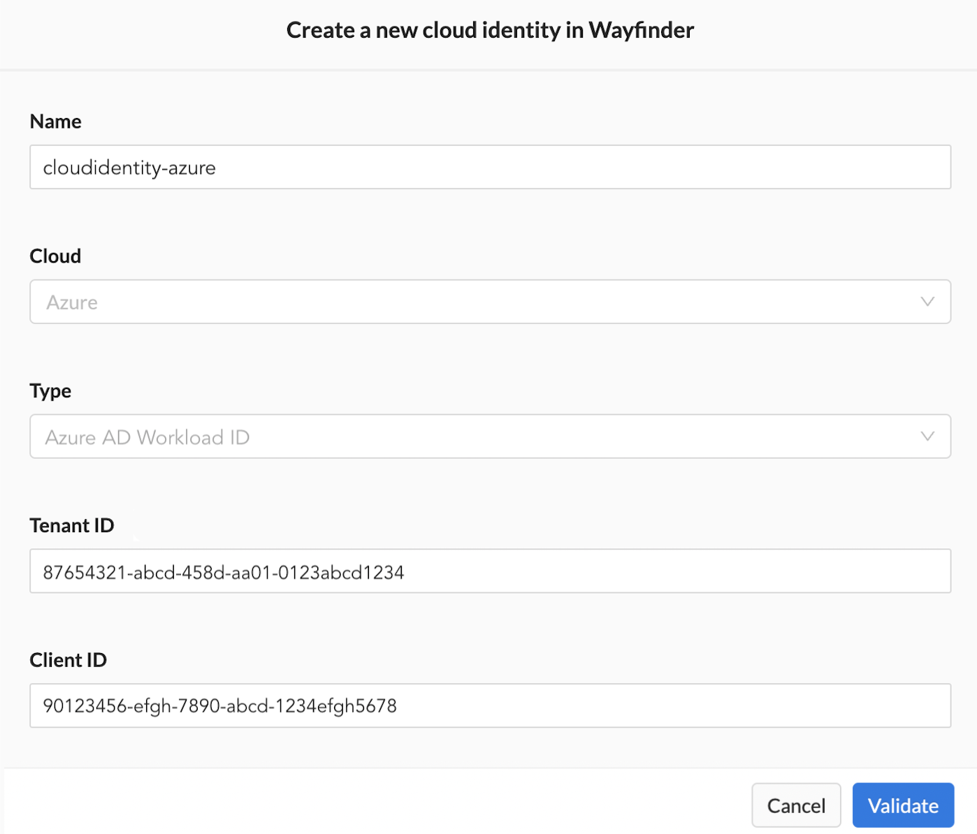 Auth Section - New Workload ID - Details