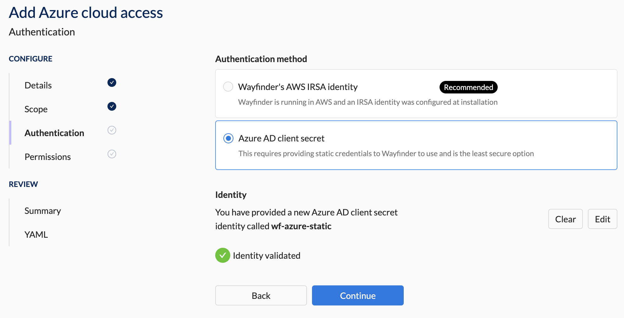 Auth Section - New ID - Valid