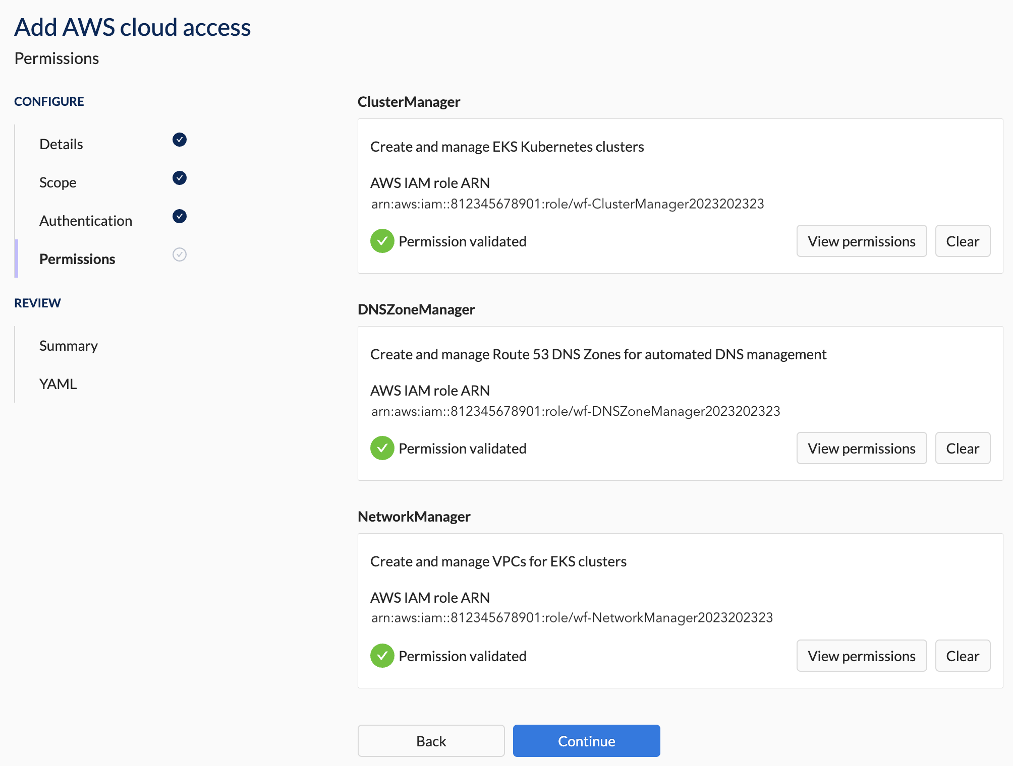 Permissions Section - All Valid Permissions