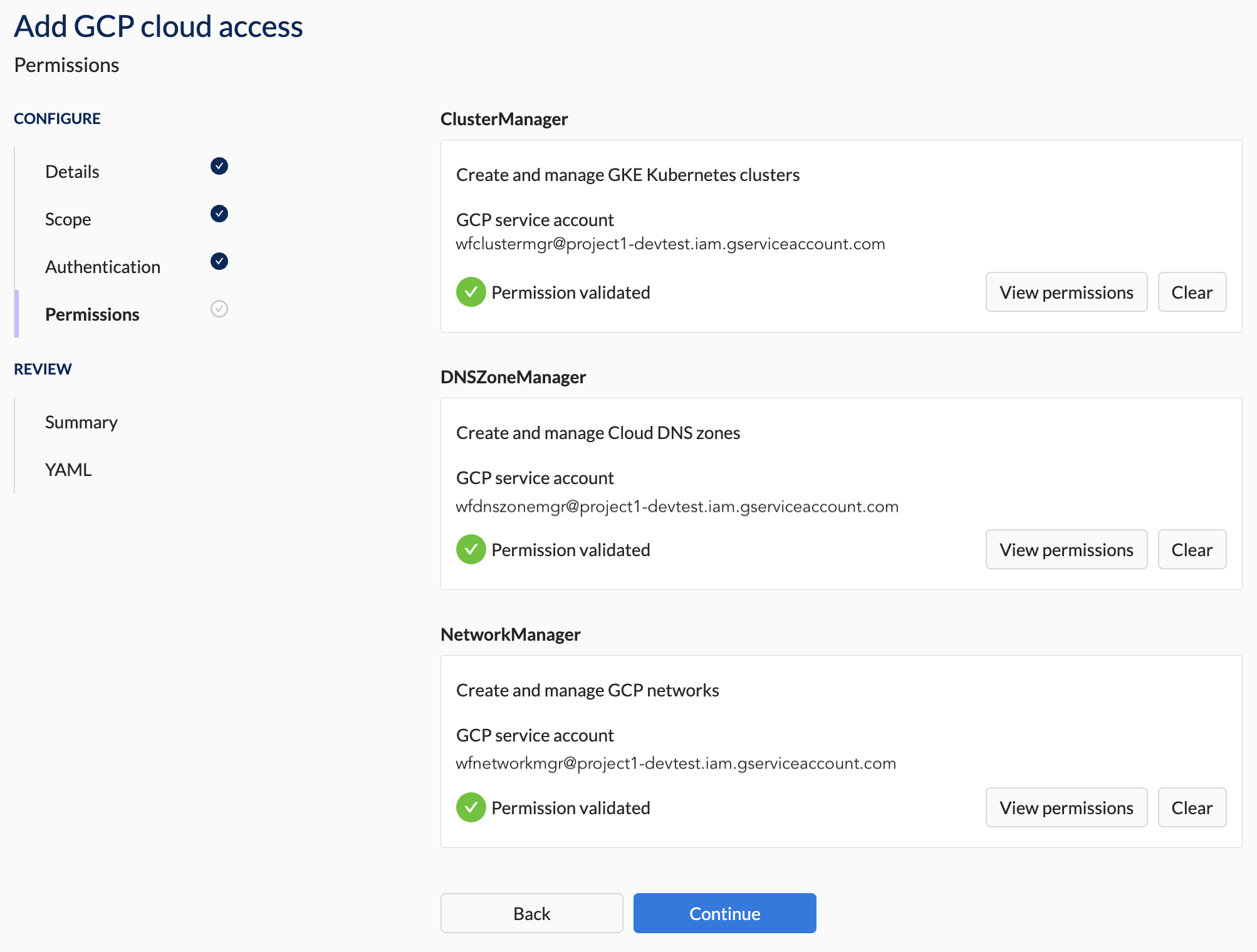 Permissions Section - All Valid Permissions