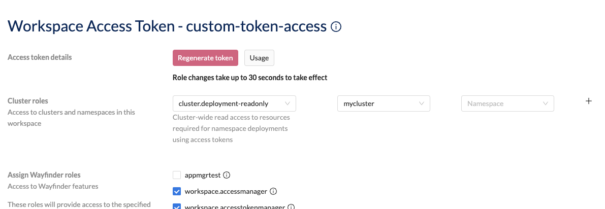 Workspace Access Token - New - Assign