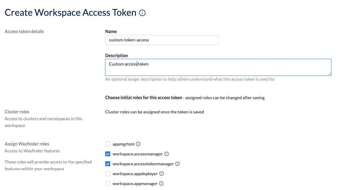 Workspace Access Token - New