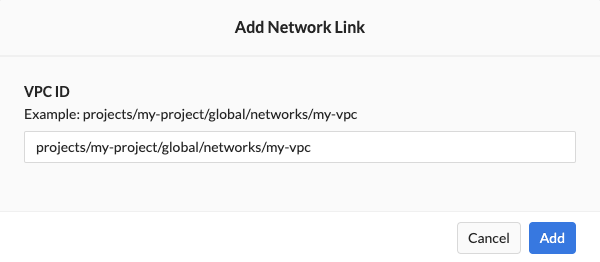 Network Link Details - GCP